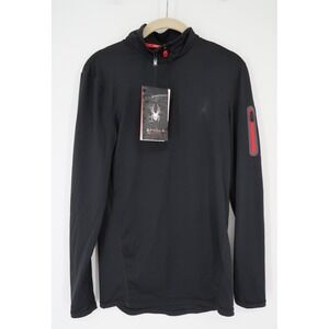 Spyder Active Mens Small Black ProWEB Mesh Pullover 1/4 Zip Perforated‎ Pullover